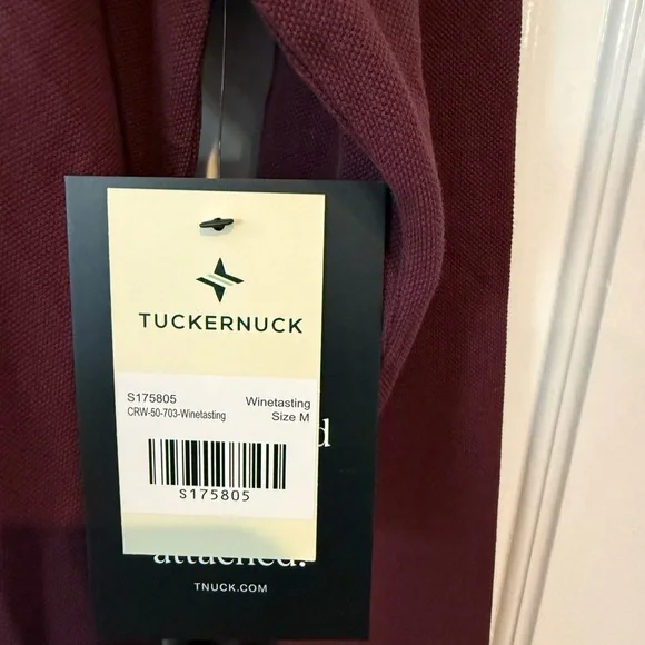 TUCKERNUCK Winetasting Long Sleeve Pique May Polo Dress Medium M NWT  Burgundy